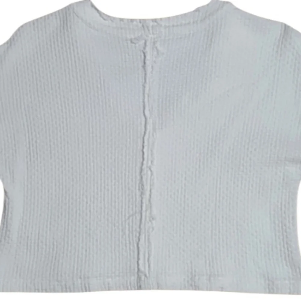Free People IvoryTweed Boxy Fit Crop Top